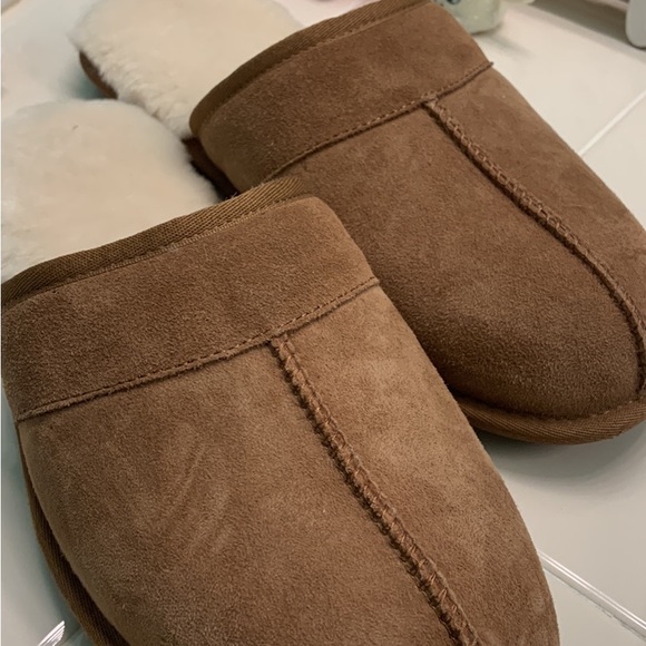 Ugg new men slippers suede lamb fur